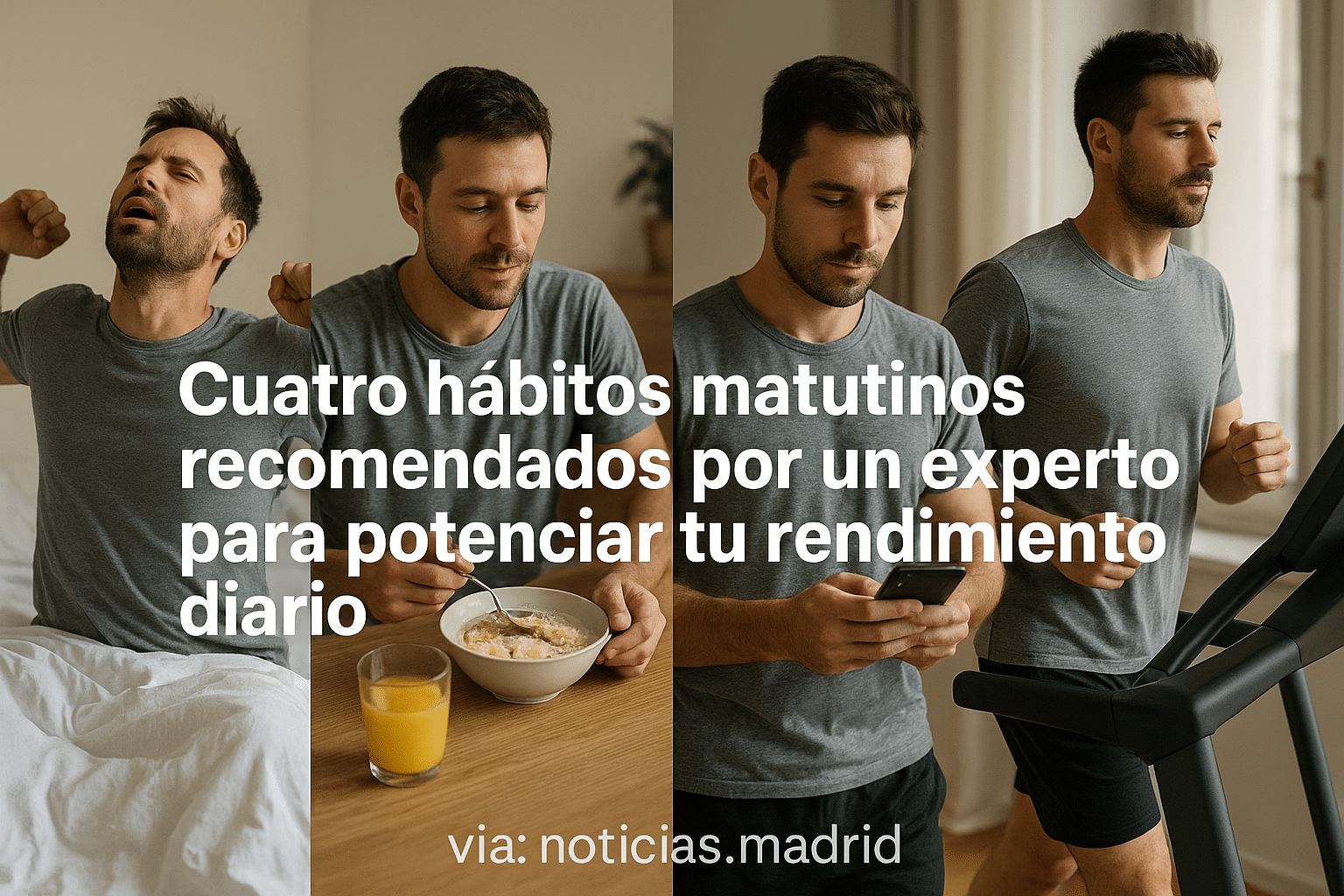 Cuatro hábitos matutinos recomendados por un experto para potenciar tu rendimiento diario