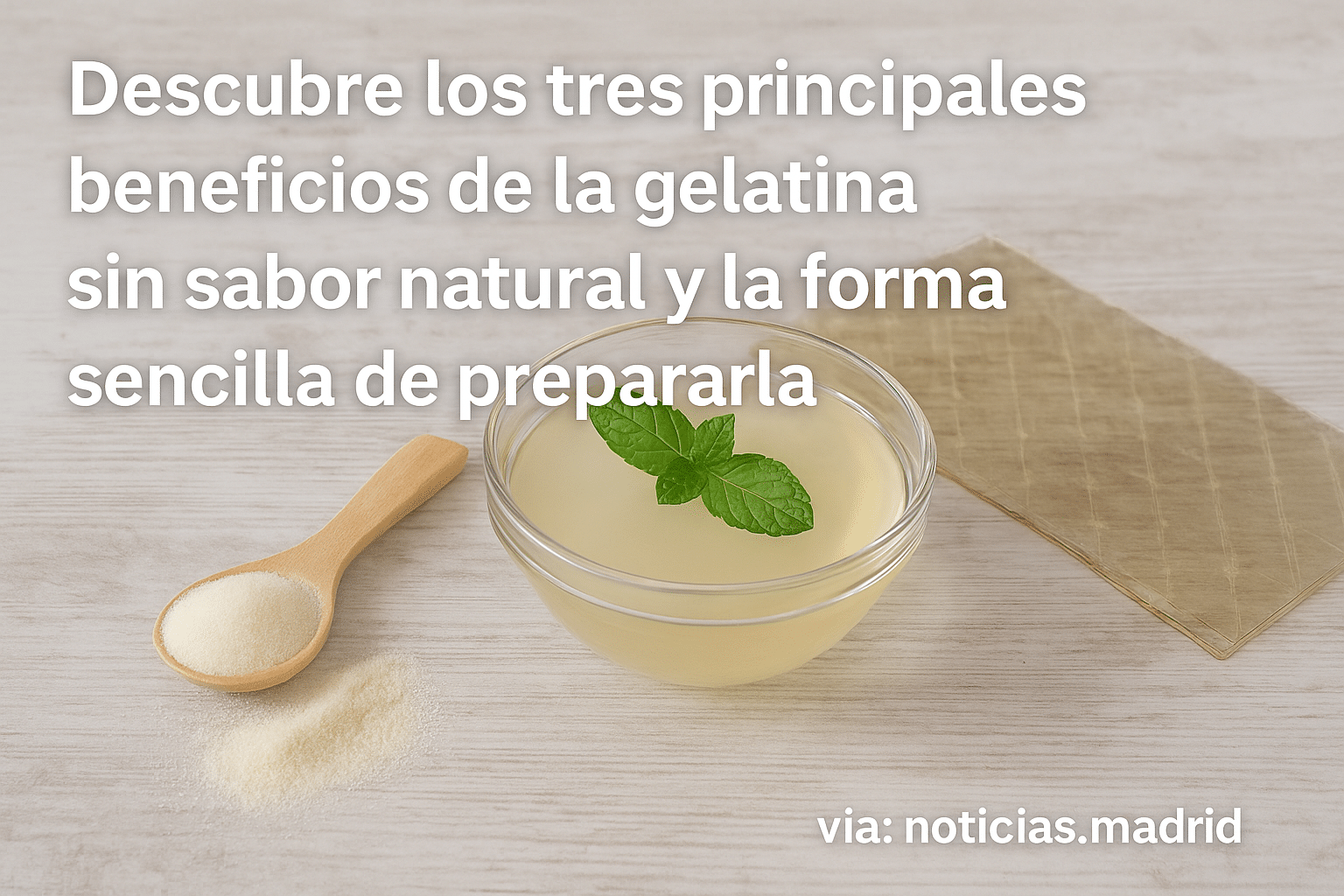 Descubre los tres principales beneficios de la gelatina sin sabor natural y la forma sencilla de prepararla
