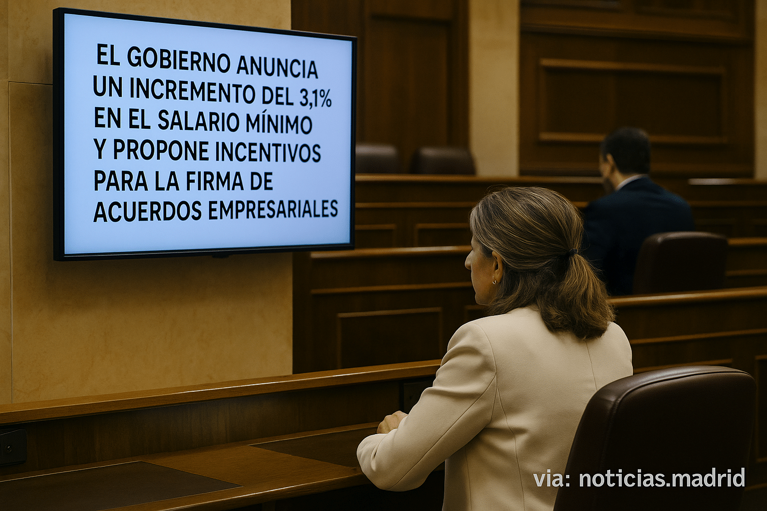 El Gobierno anuncia un incremento del 3,1% en el Salario Mínimo y propone incentivos para la firma de acuerdos empresariales