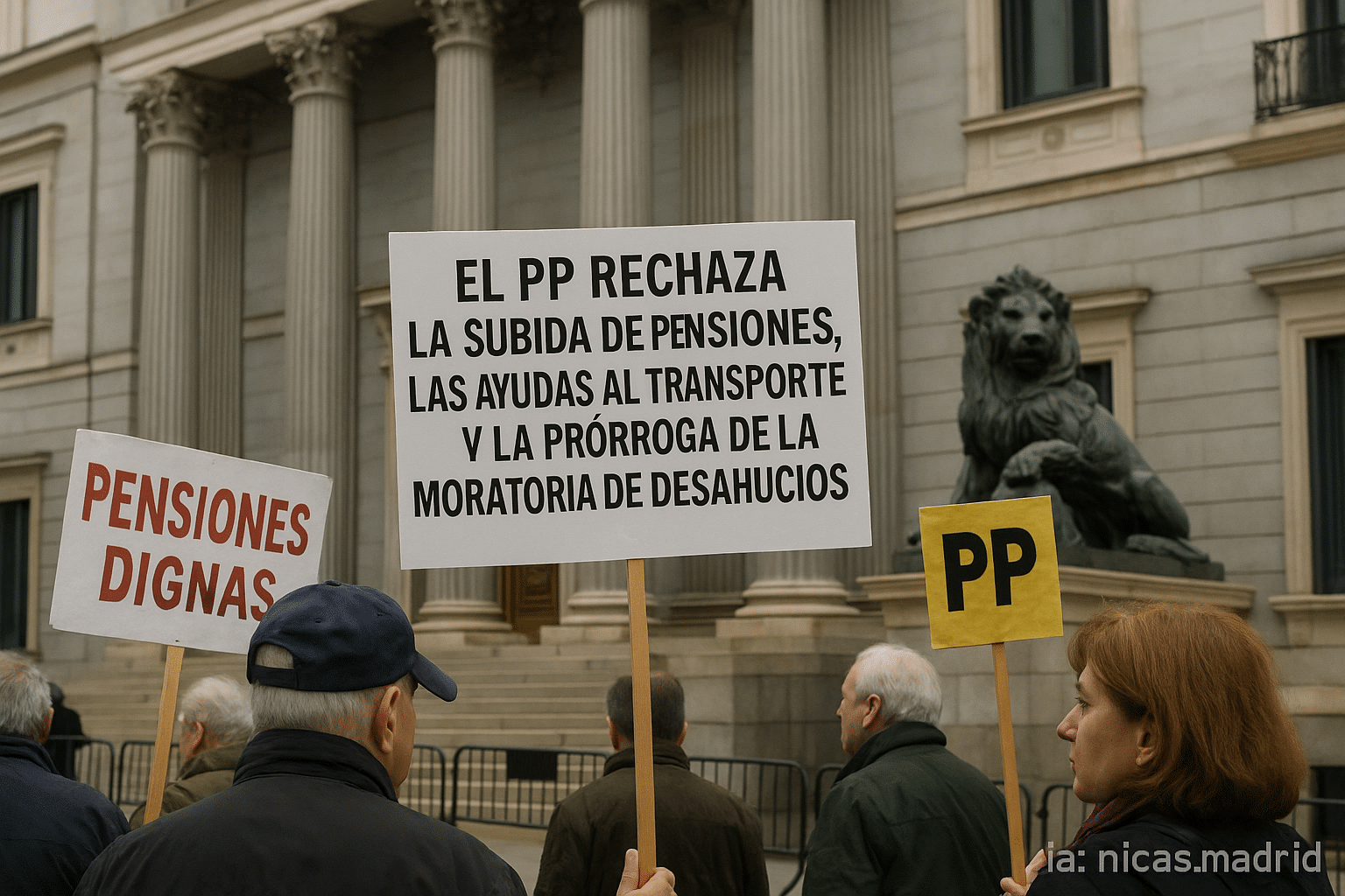 El PP rechaza la subida de pensiones, las ayudas al transporte y la prórroga de la moratoria de desahucios