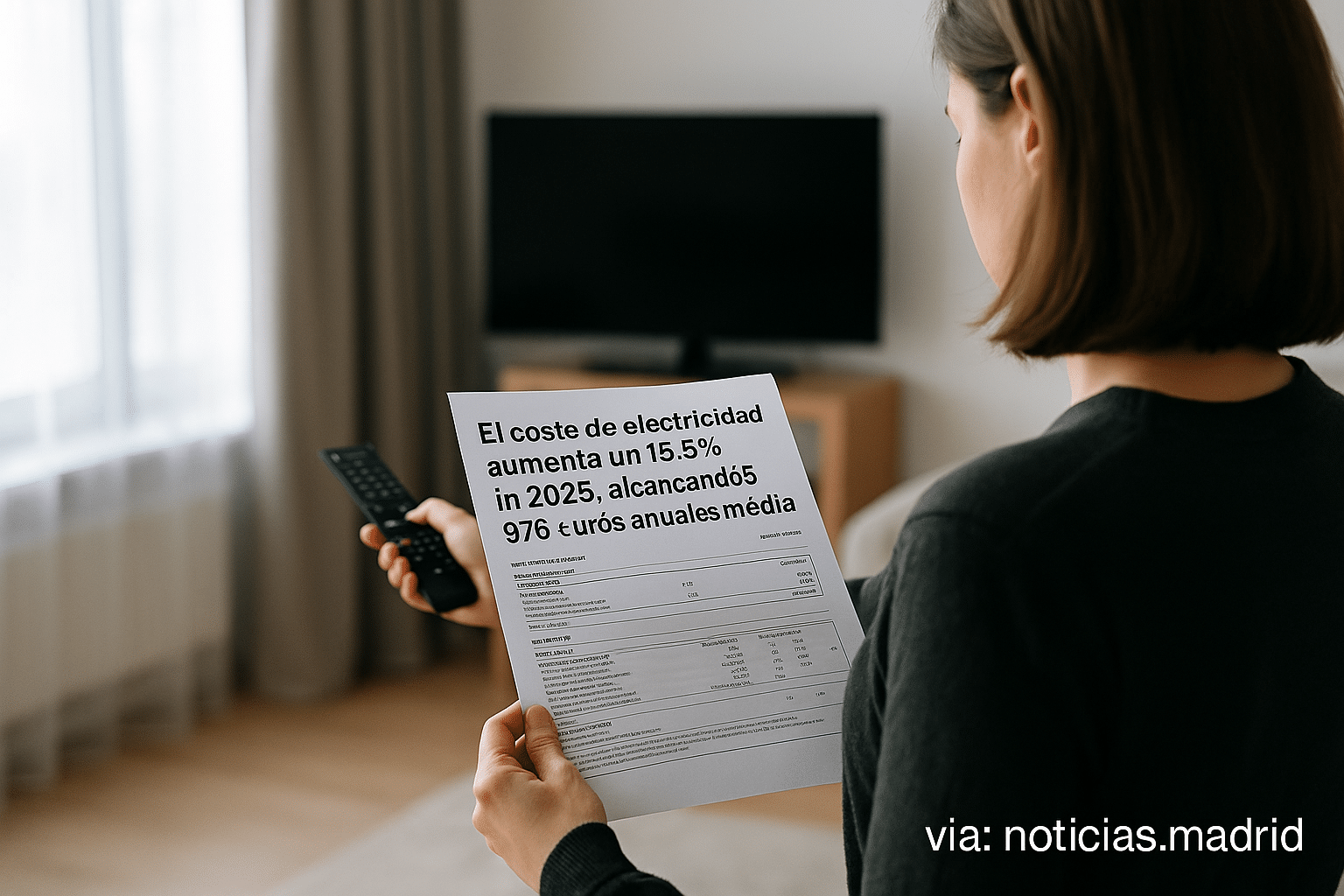 El coste de la electricidad aumenta un 15,5% en 2025, alcanzando los 976 euros anuales de media según Facua