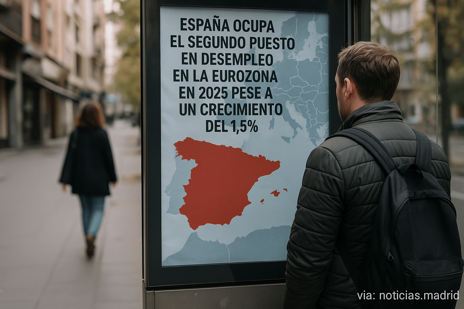España ocupa el segundo puesto en desempleo en la eurozona en 2025 pese a un crecimiento del 1,5%