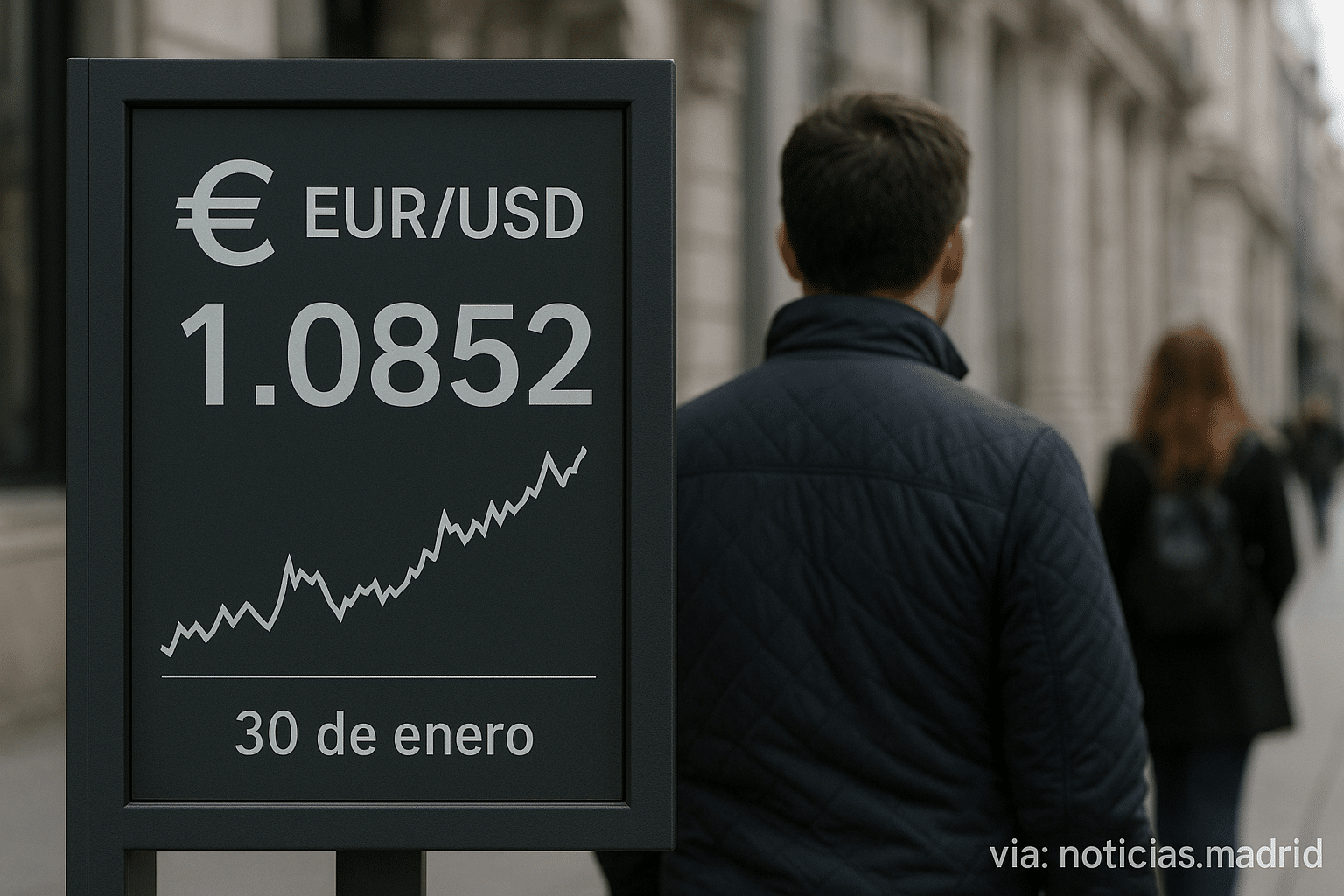 Estado actual del euro frente al dólar a 30 de enero