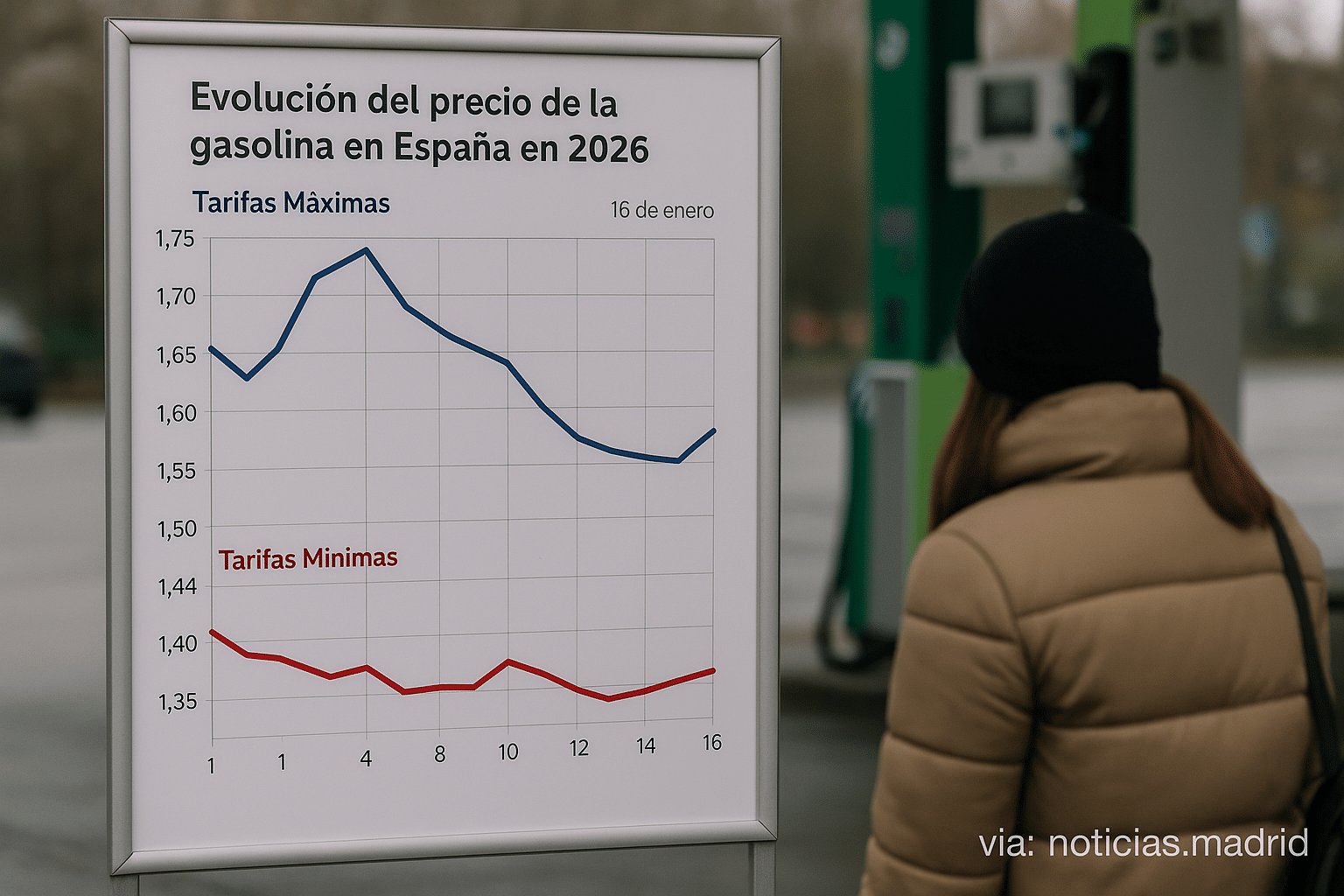 Evolución del Precio de la Gasolina en España en 2026: Tarifas Máximas y Mínimas al 16 de Enero
