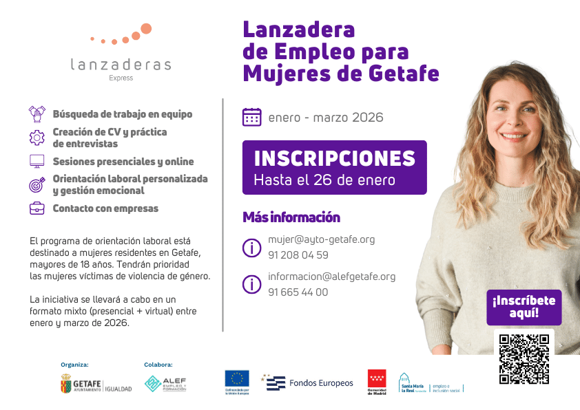 Getafe Impulsa el Talento Femenino: Abiertas Inscripciones para Lanzadera de Empleo para Mujeres