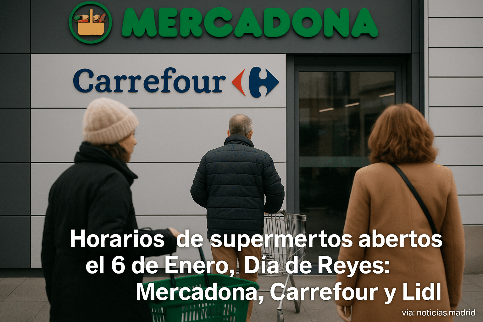 Horarios de supermercados abiertos el 6 de enero, Día de Reyes: Mercadona, Carrefour y Lidl