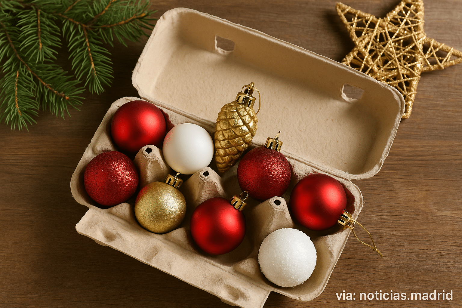 Ideas Creativas para Organizar tus Decoraciones Navideñas con un Cartón de Huevos