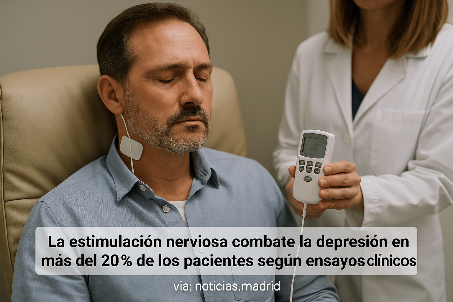 La estimulación nerviosa combate la depresión en más del 20% de los pacientes según ensayos clínicos