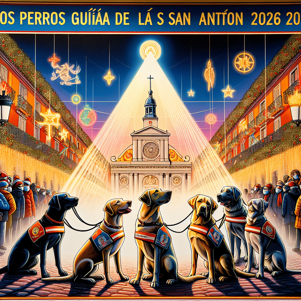 Los Perros Guía de la ONCE Resplandecen en el Pregón de San Antón 2026 en Madrid