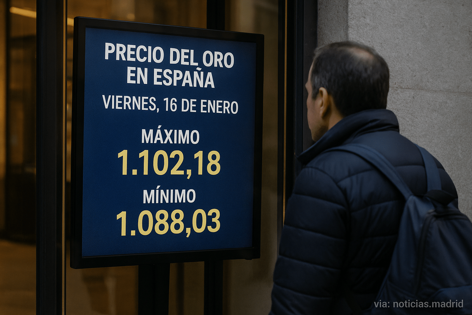 Precio del oro en España hoy viernes 16 de enero: los niveles máximos y mínimos del metal durante la jornada