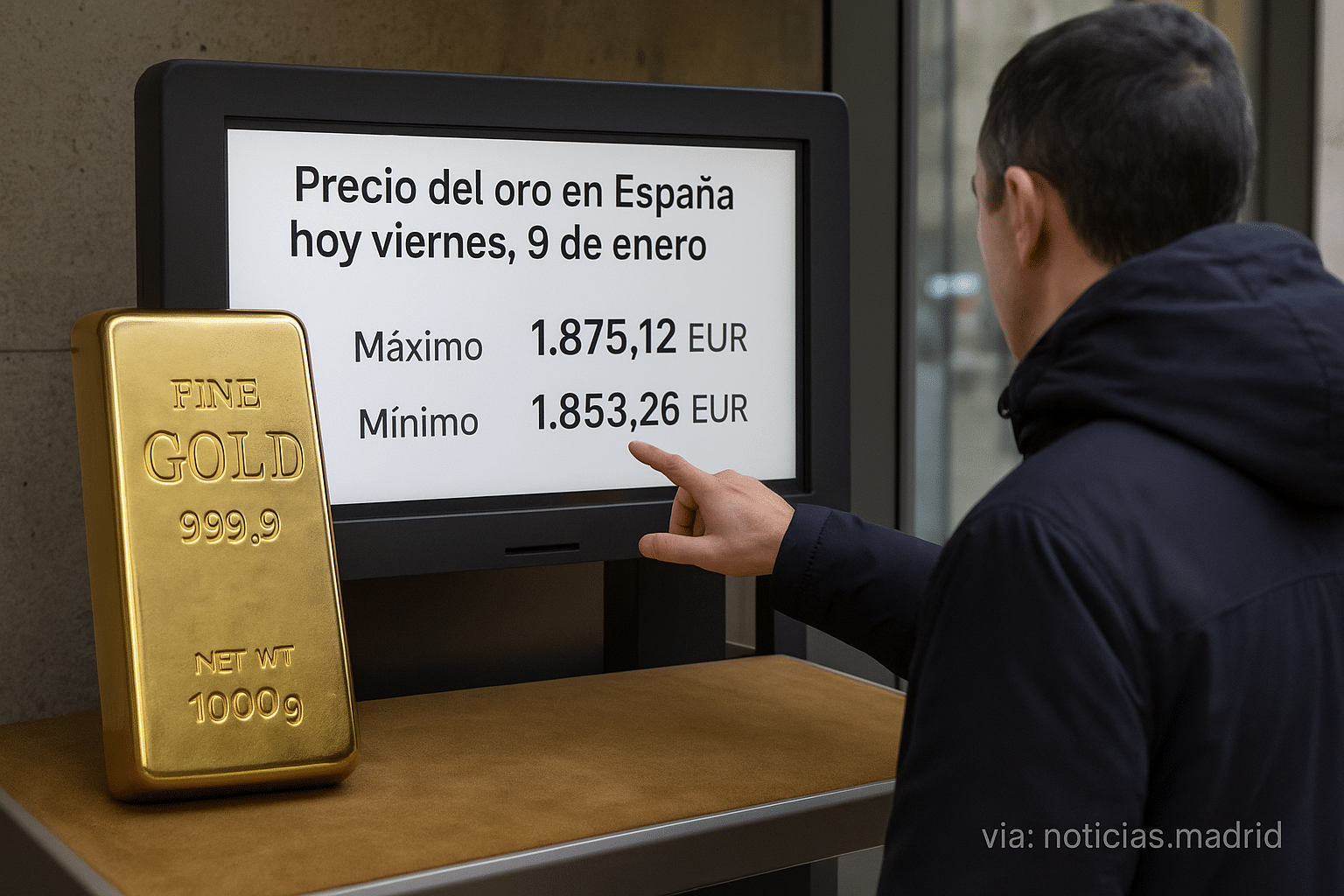 Precio del oro en España hoy viernes 9 de enero: máximos y mínimos alcanzados por el metal