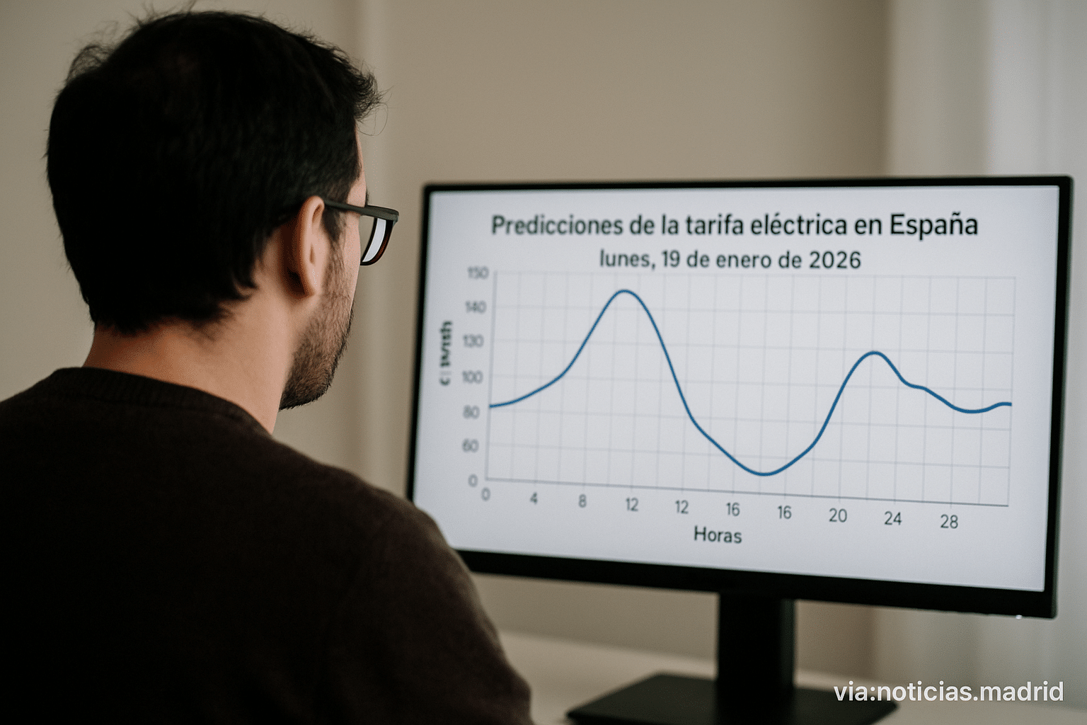 Predicciones de la tarifa eléctrica en España para el lunes 19 de enero de 2026