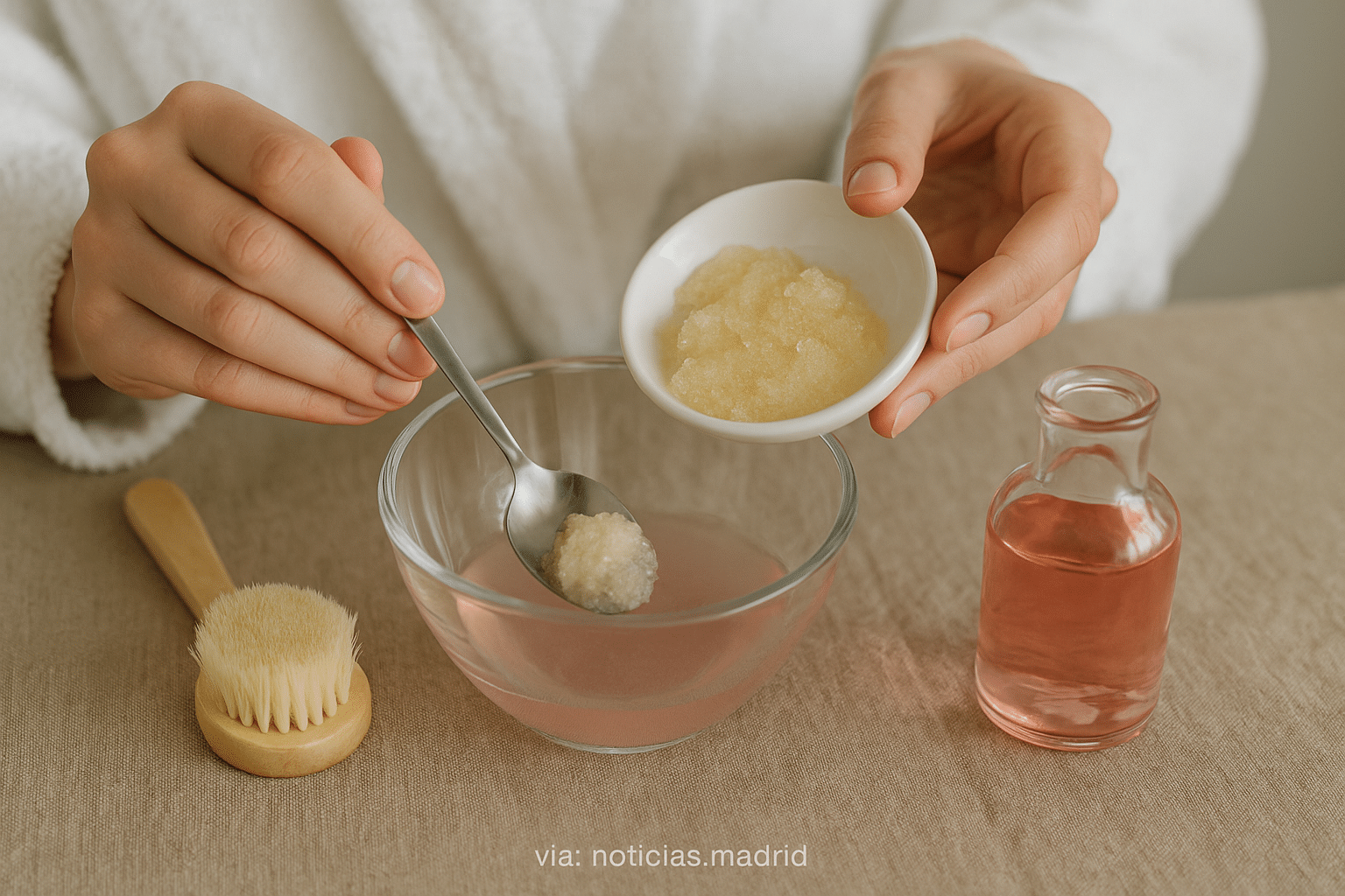 Receta fácil de mascarilla casera de grenetina y agua de rosas para eliminar acné y puntos negros