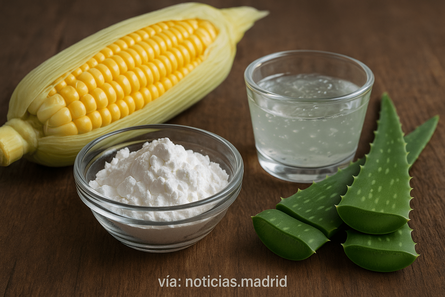 Revela cómo la fécula de maíz y el aloe vera pueden reducir los signos de envejecimiento