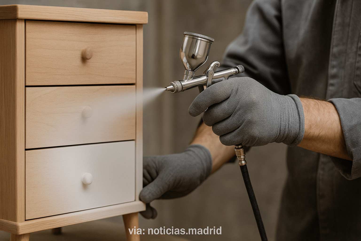 Cómo aplicar la pintura para aerógrafo en un mueble o un objeto