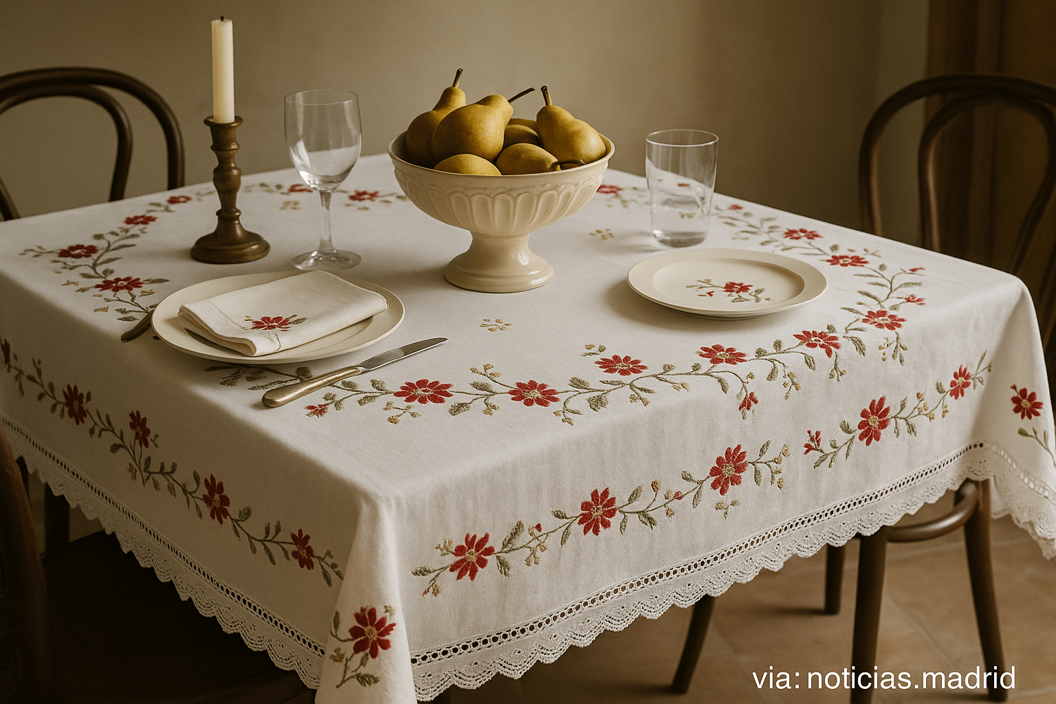 Zara Home Encanta con su Elegante Colección de Manteles Bordados al Estilo Tradicional