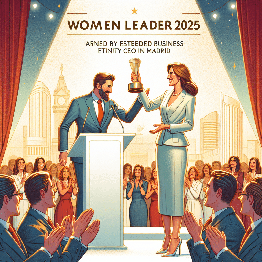 Ángel Asensio otorga el Premio Mujer Líder 2025 a Irene Prieto, CEO de ESSAE, en Madrid