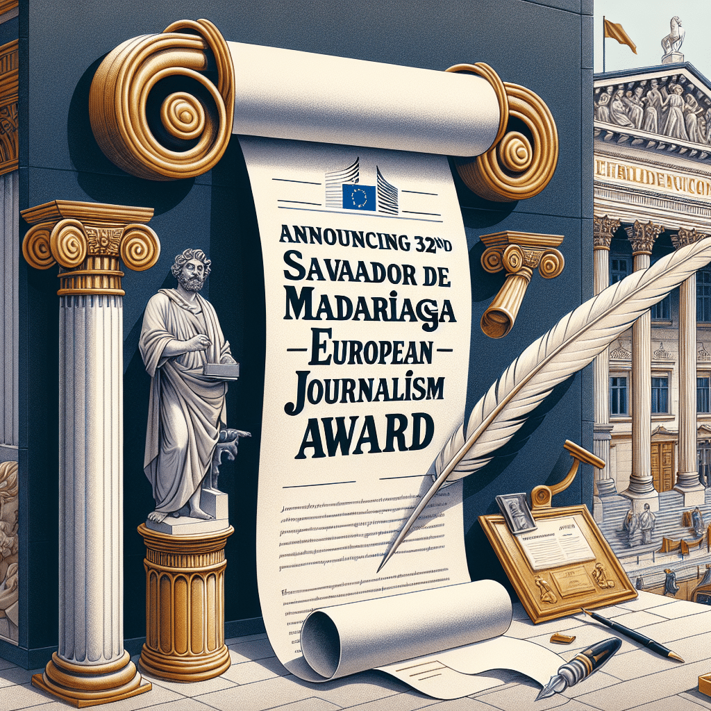 Anunciado el Lanzamiento del XXXII Premio de Periodismo Europeo ‘Salvador de Madariaga’