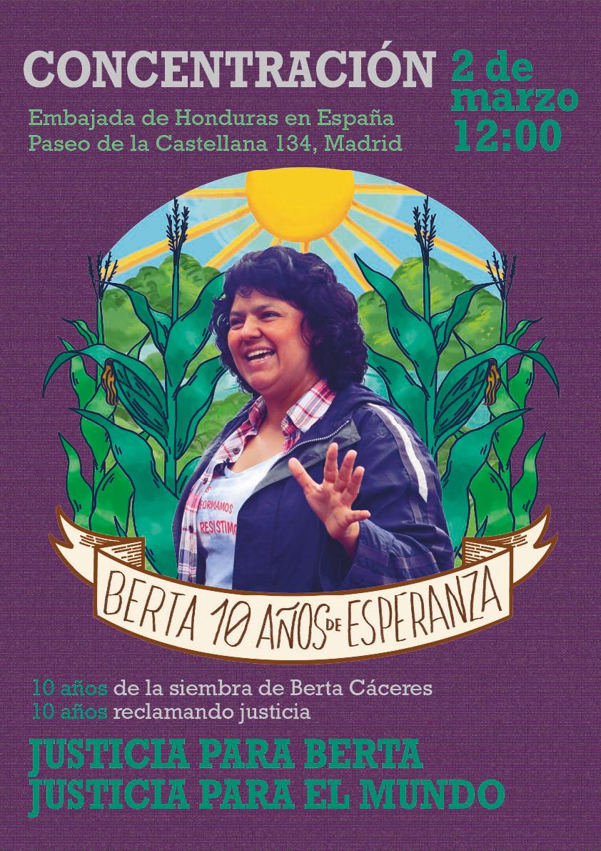CGT se une a la campaña global en honor a Berta Cáceres, mártir de la defensa ambiental y los derechos humanos