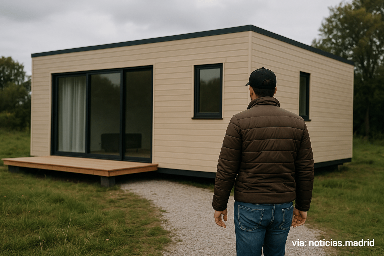 Una casa prefabricada instalada en