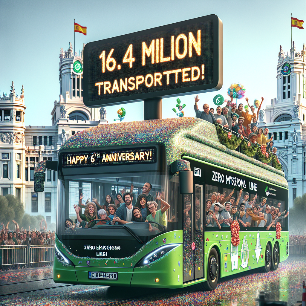 Celebración del Sexto Aniversario de las Líneas Cero Emisiones de EMT Madrid con 16,4 Millones de Viajeros Transportados Gratis