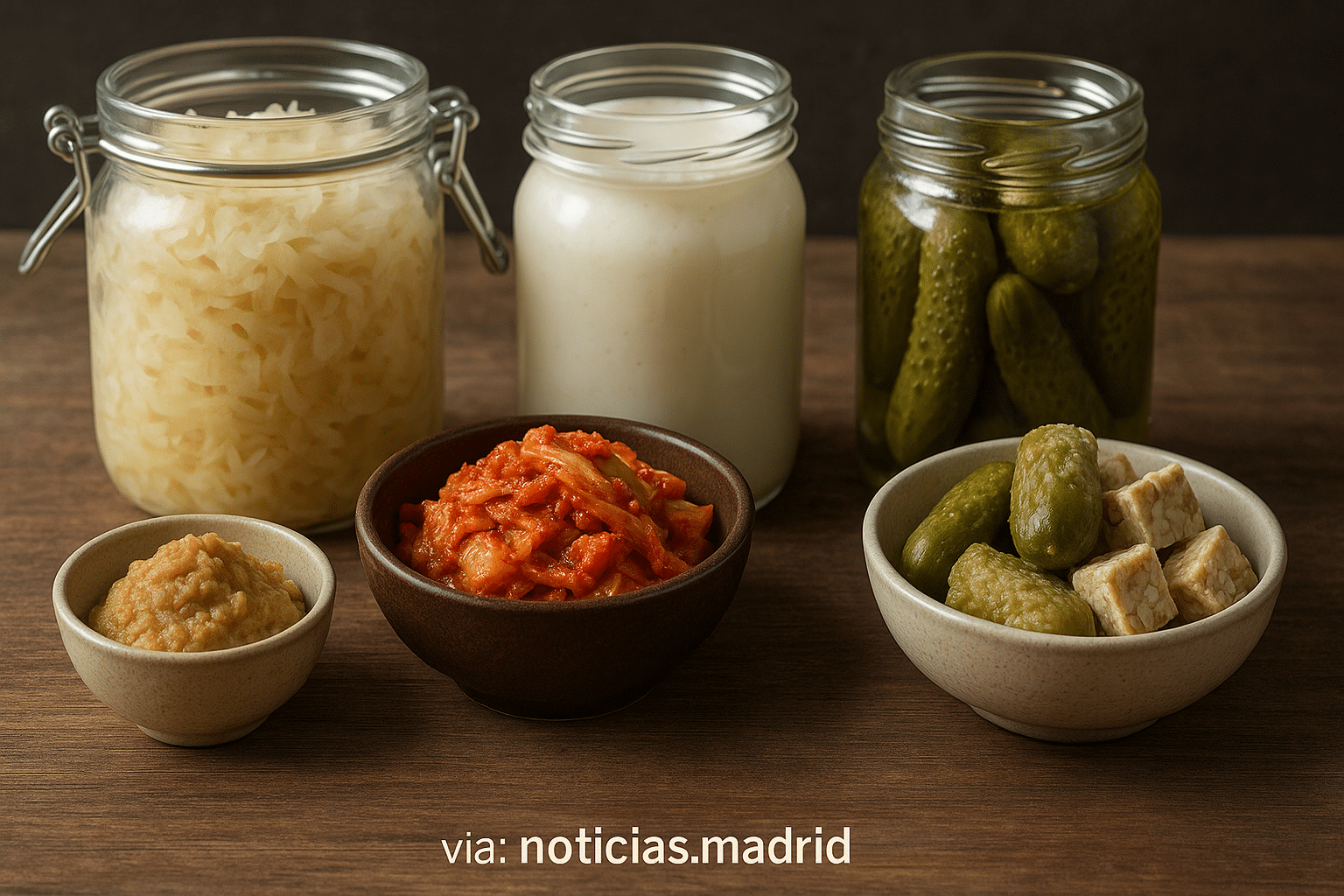 Cinco alimentos fermentados con mayor cantidad de probióticos que el kéfir, según especialistas