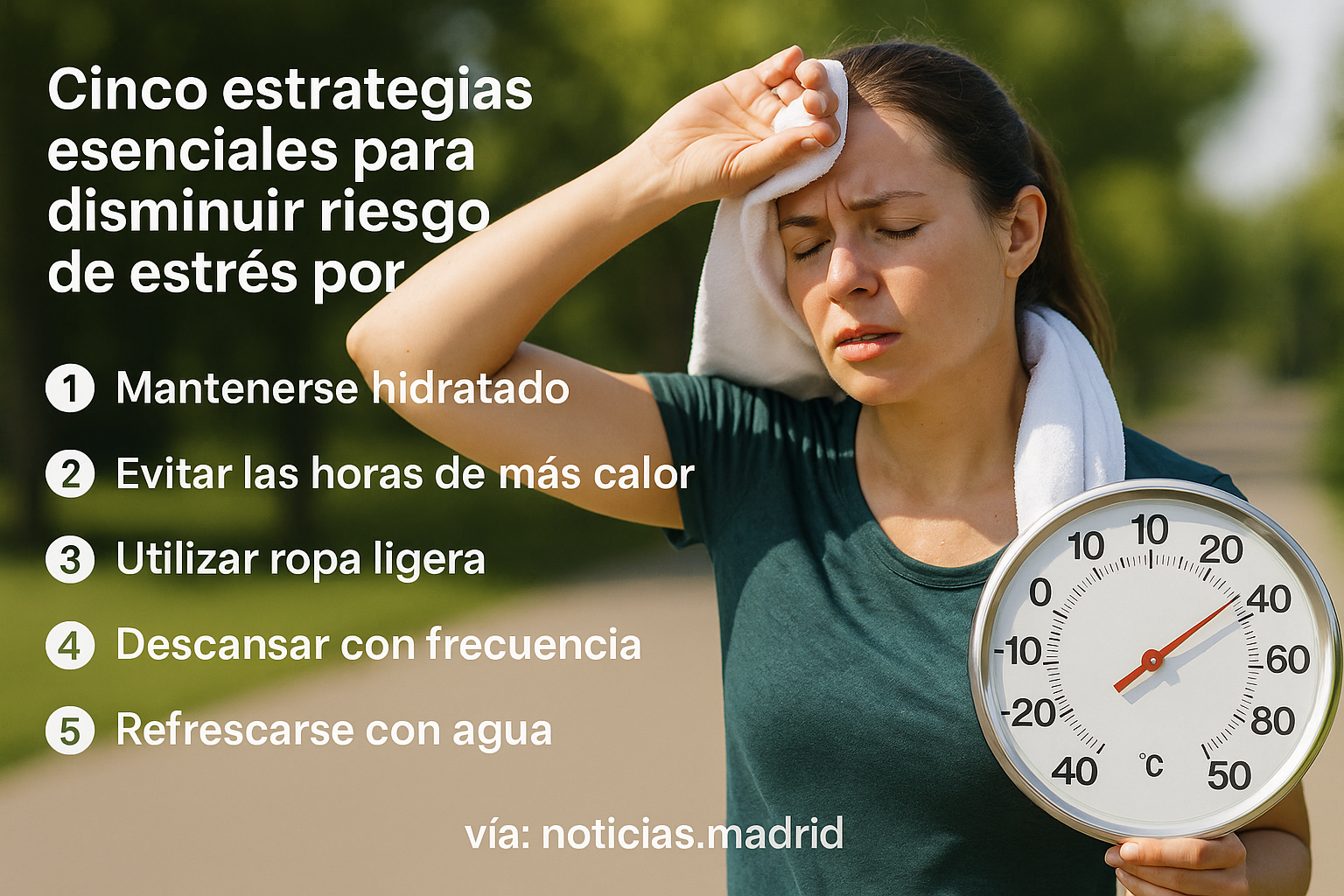 Cinco estrategias esenciales para disminuir el riesgo de estrés por calor