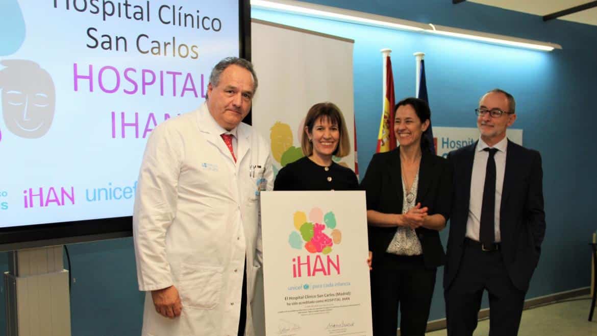 El Hospital Clínico San Carlos obtiene la distinción ‘Hospital IHAN’ por promover la lactancia materna