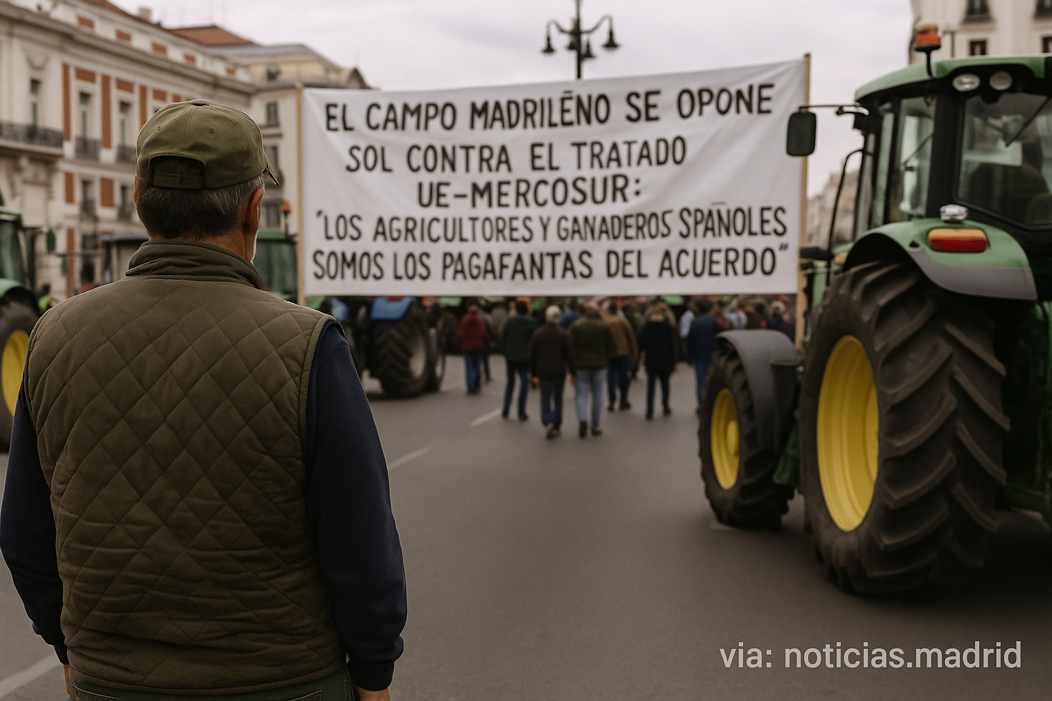 El campo madrileño se opone a Sol contra el tratado UE-Mercosur: “Los agricultores y ganaderos españoles somos los pagafantas del acuerdo”