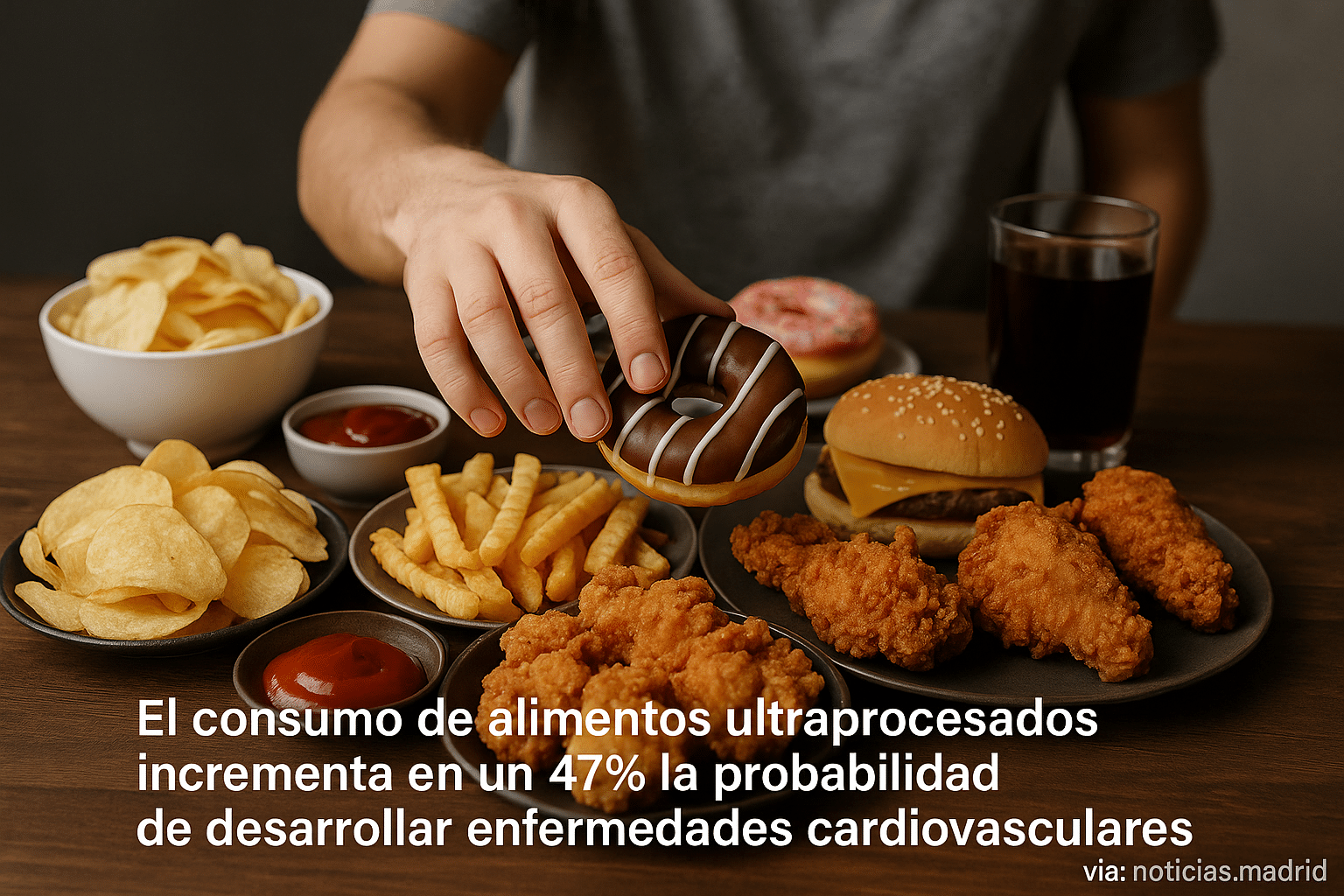 El consumo de alimentos ultraprocesados incrementa en un 47% la probabilidad de desarrollar enfermedades cardiovasculares