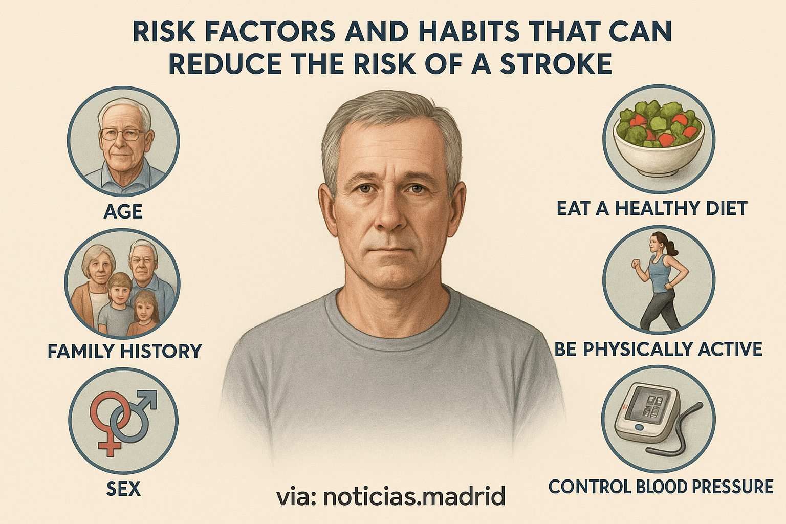 Factores inmutables y hábitos que pueden disminuir el riesgo de un derrame cerebral