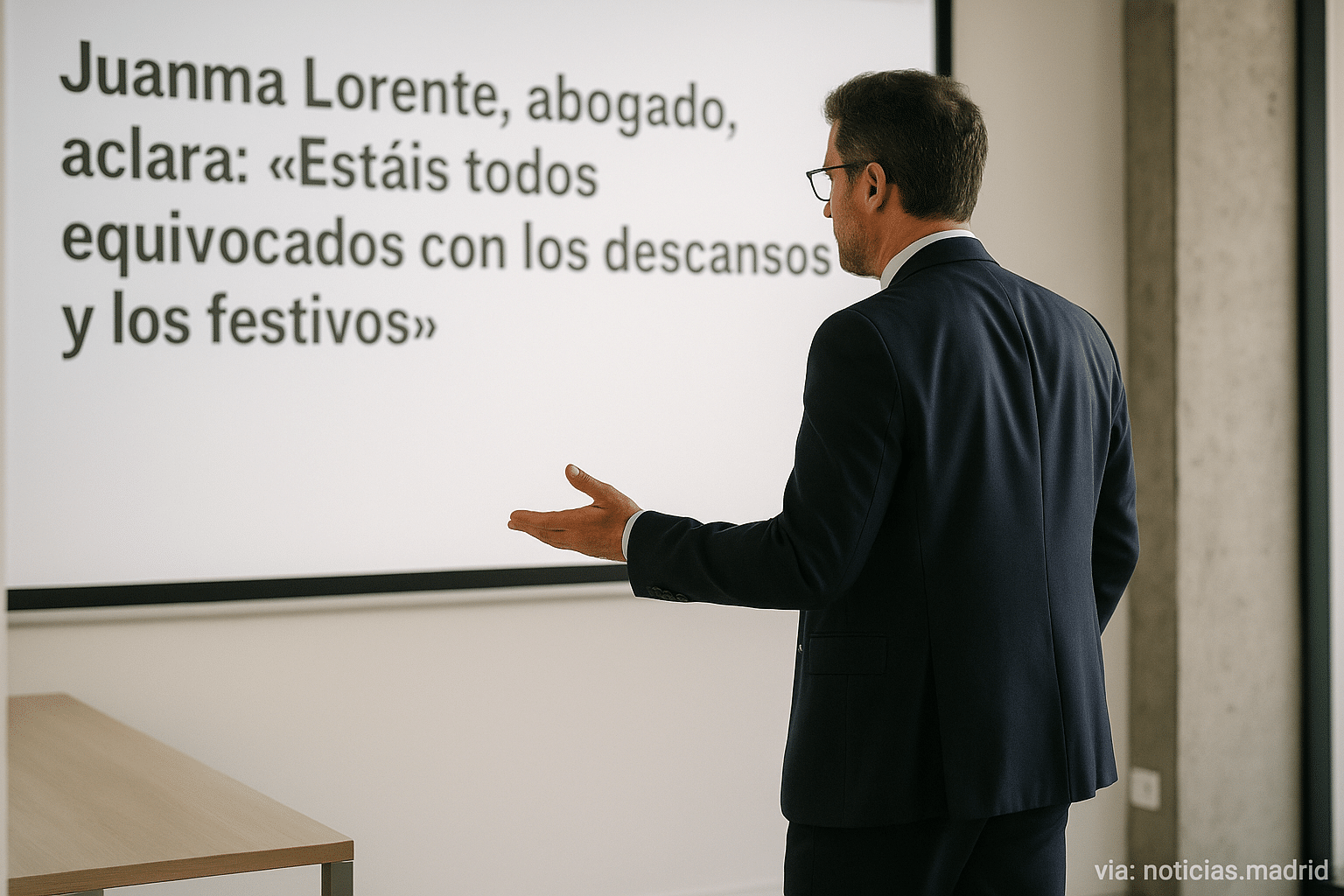 Juanma Lorente, abogado, aclara: «Estáis todos equivocados con los descansos y los festivos»