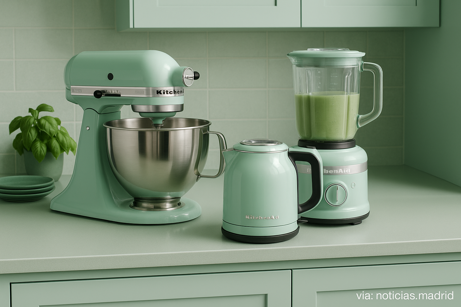 KitchenAid presenta Spearmint: El color del año 2026 en la tendencia verde menta para la cocina