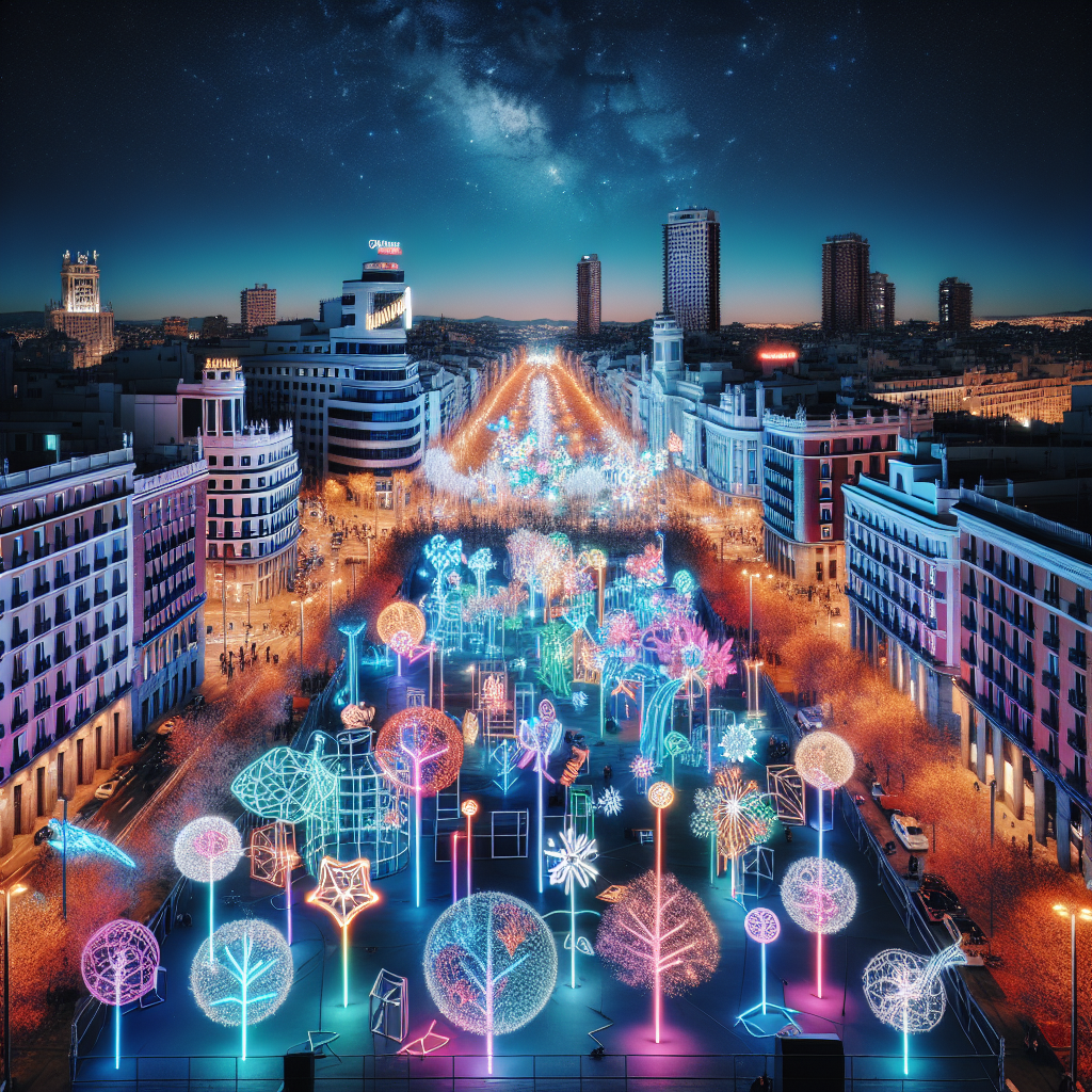 Las Instalaciones Artísticas Iluminarán de Nuevo el Paisaje Urbano de Madrid con LuzMadrid
