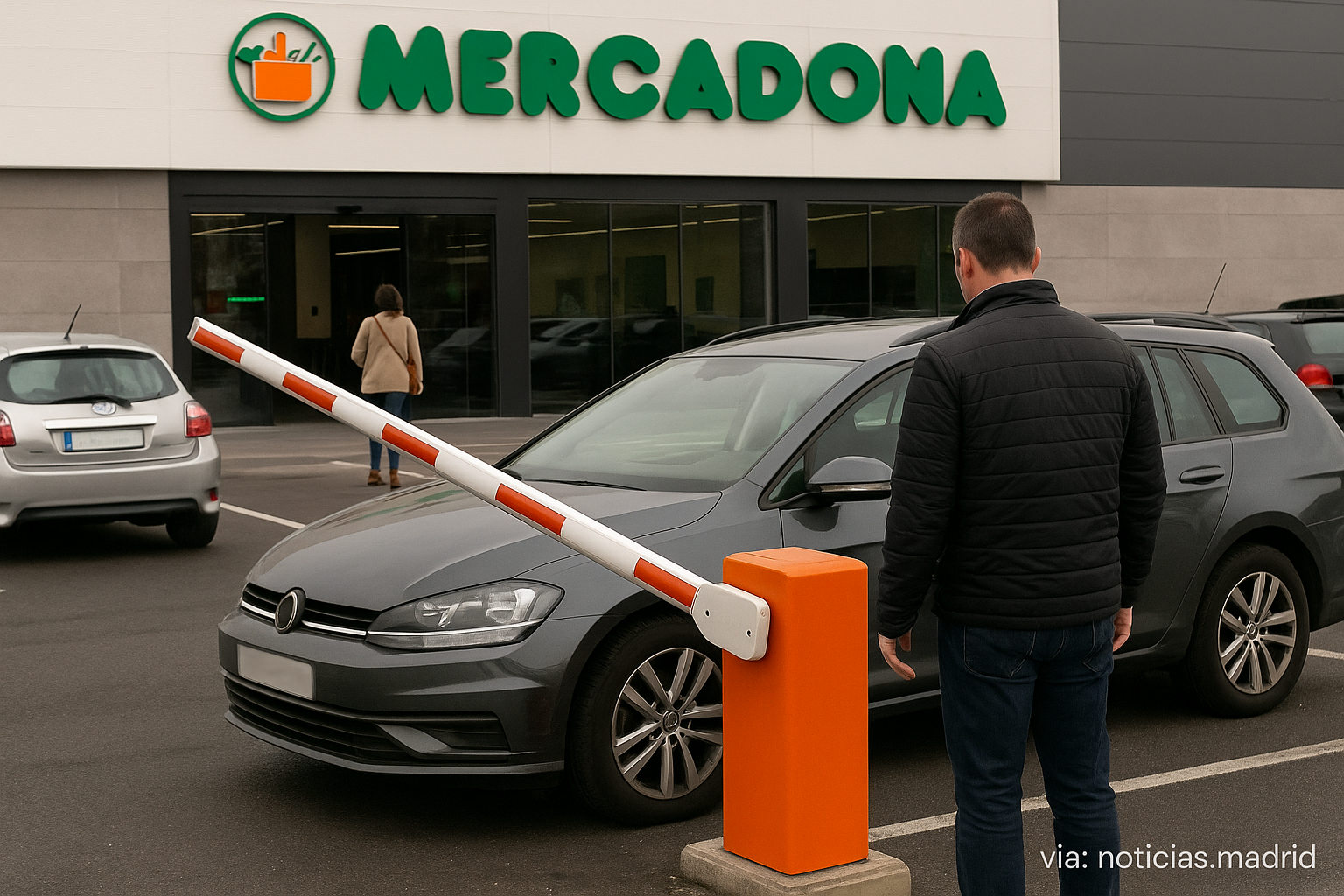 Mercadona enfrentará reclamación de 7.350 euros por daño causado por barrera automática en el parking