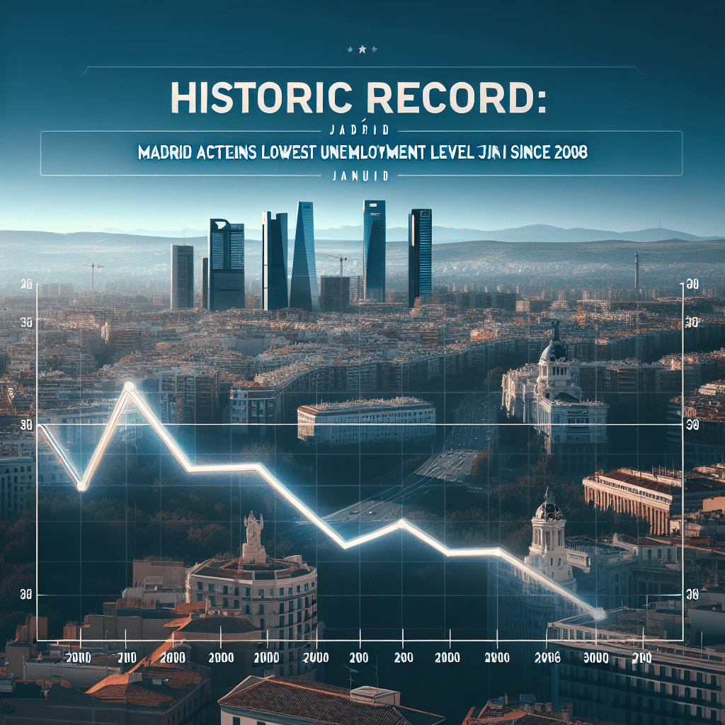 Récord histórico: Madrid alcanza el nivel de paro más bajo en enero desde 2008