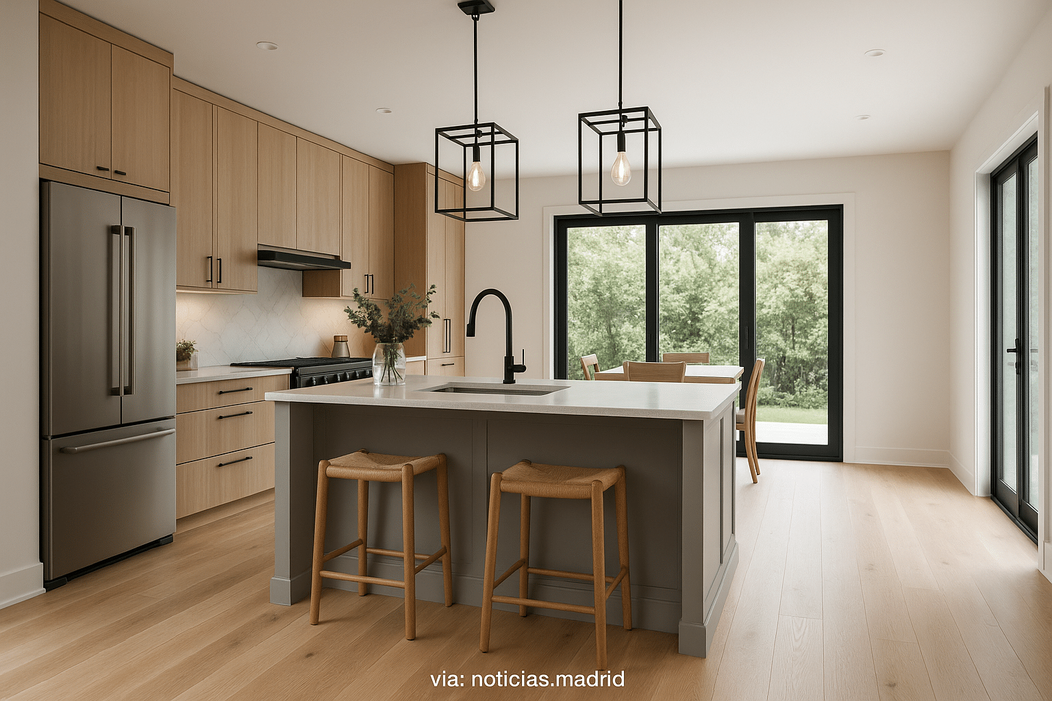 Cómo tener cocina con isla en solo 37 m²
