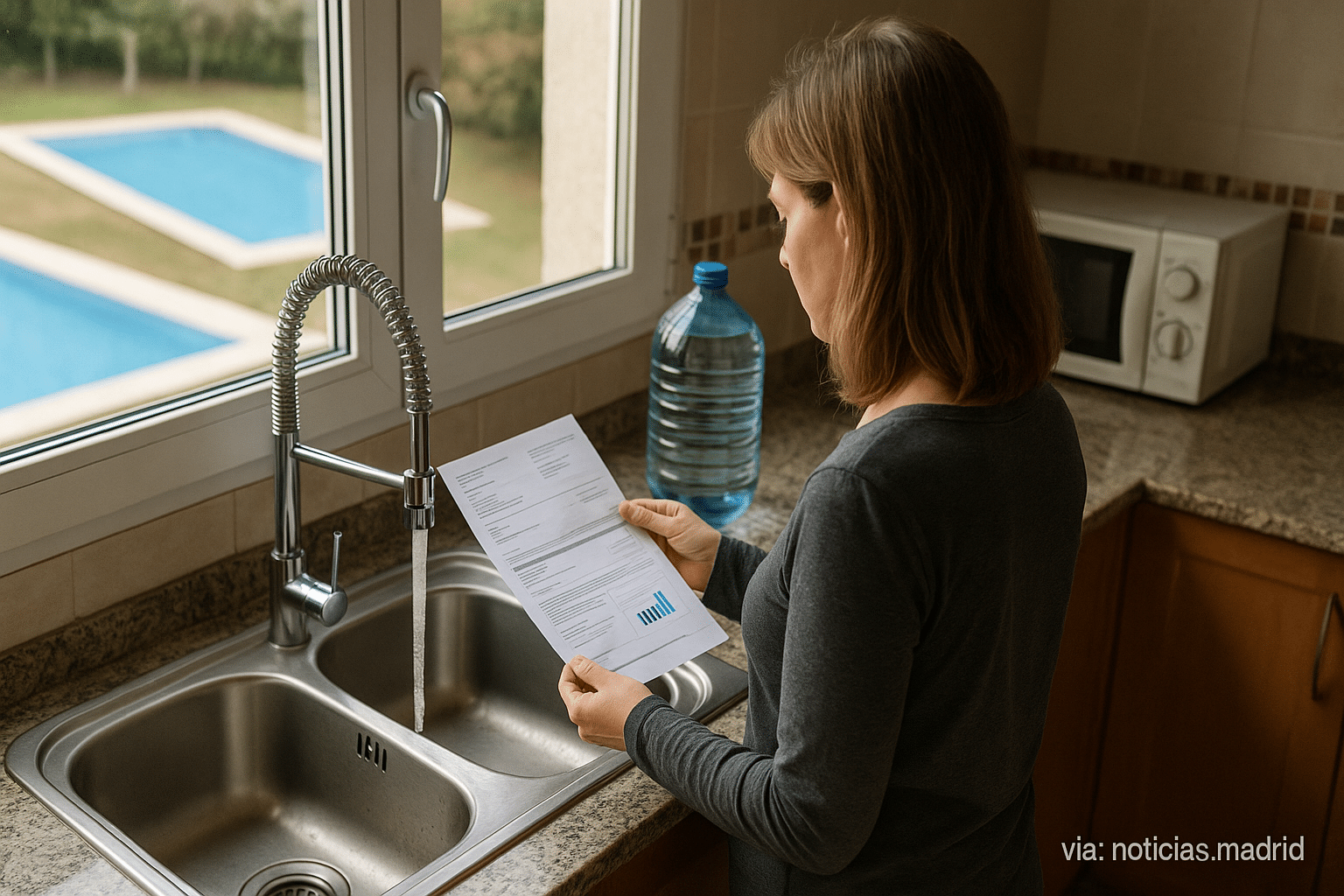 Una mujer que vive sola paga 56.000 euros en agua: suficiente para llenar varias piscinas olímpicas