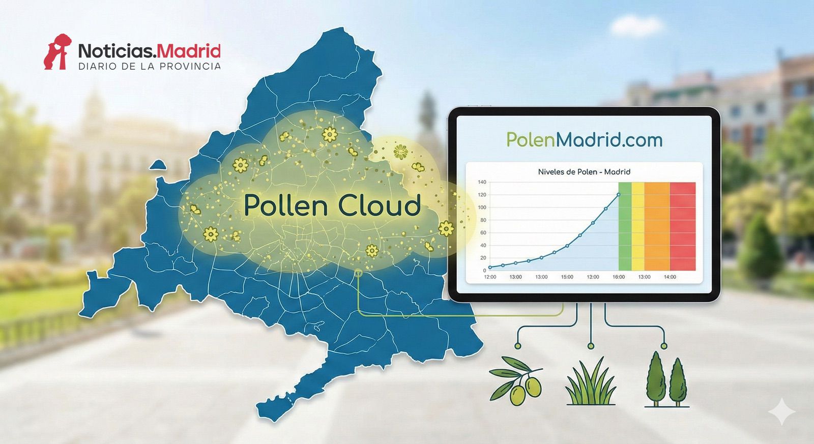 PolenMadrid.com: el mapa diario del polen en Madrid que convierte los datos abiertos en alertas útiles