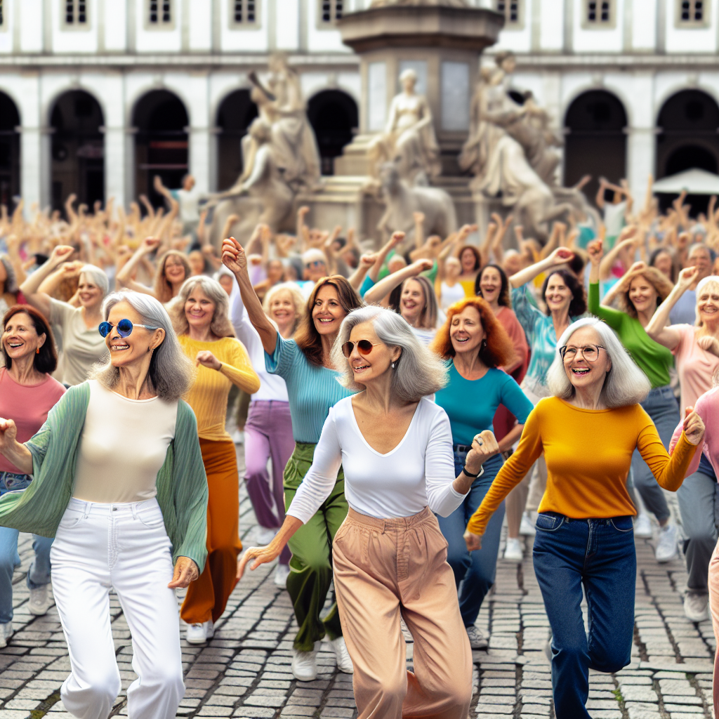 Adultas Mayores Protagonizan un ‘Flashmob’ en la Plaza de Colón por la Igualdad