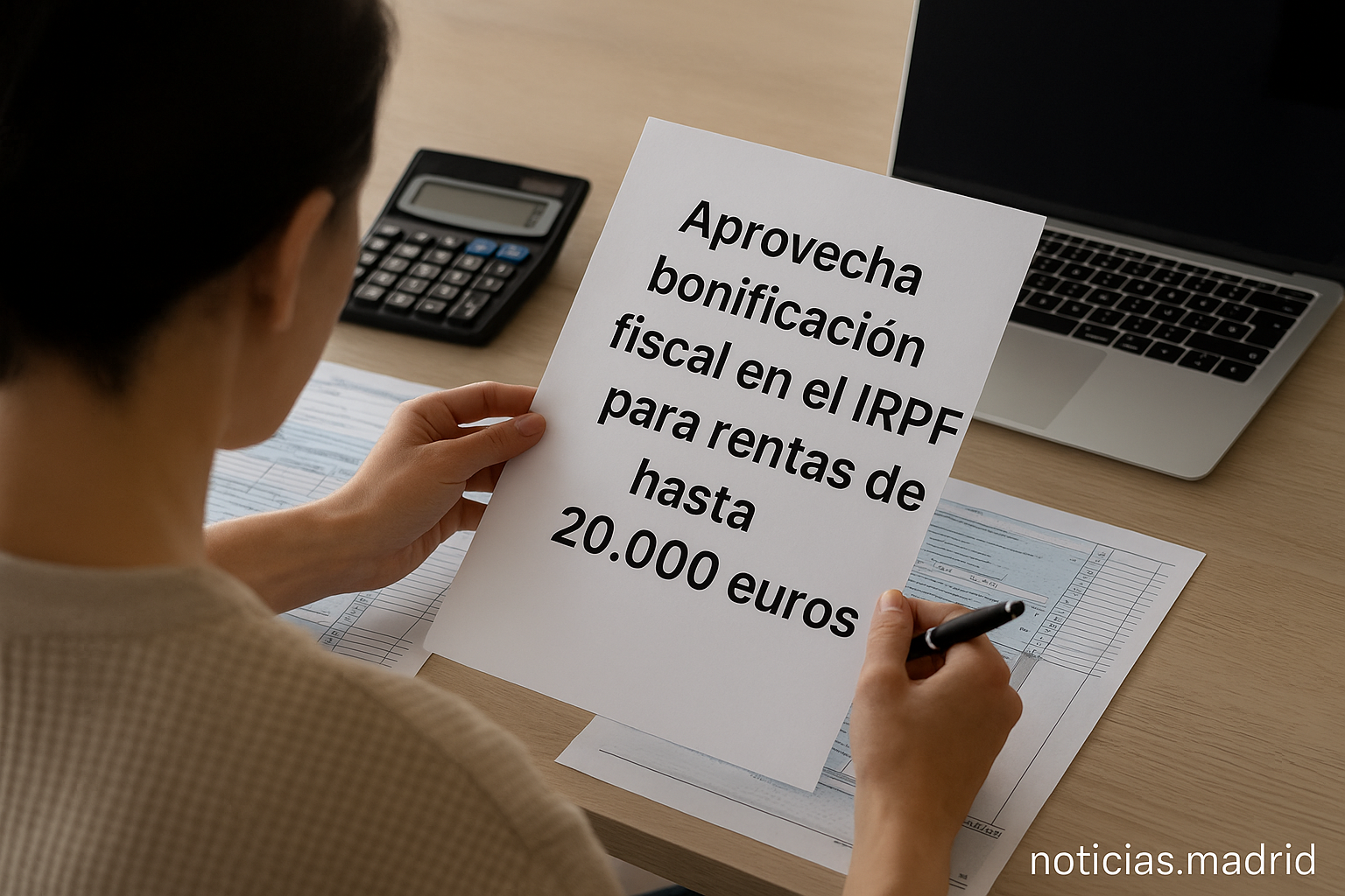Aprovecha la bonificación fiscal en el IRPF para rentas de hasta 20.000 euros