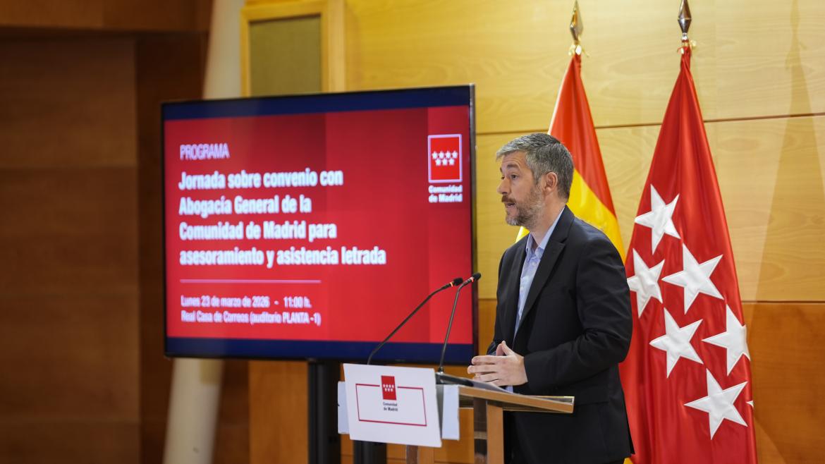 El consejero Miguel Ángel García Martín durante la jornada informativa