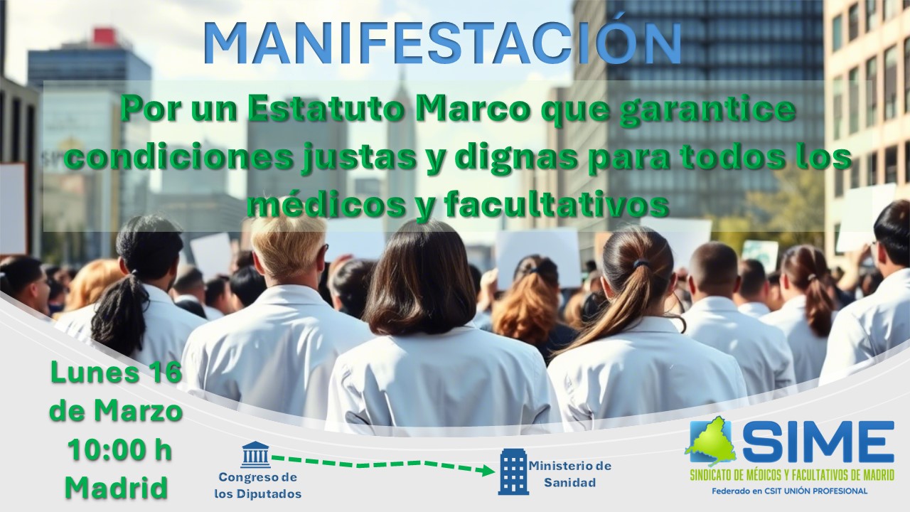 Los médicos y facultativos de Madrid se movilizan por un Estatuto propio