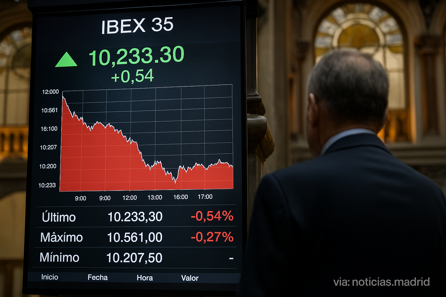 Caída del 3% en el Ibex 35 al inicio de la jornada impulsada por la subida de los precios del petróleo ante la tensión en Irán
