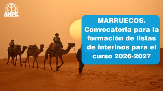 Convocatoria de Interinos en Marruecos para el Curso Académico 2026-2027