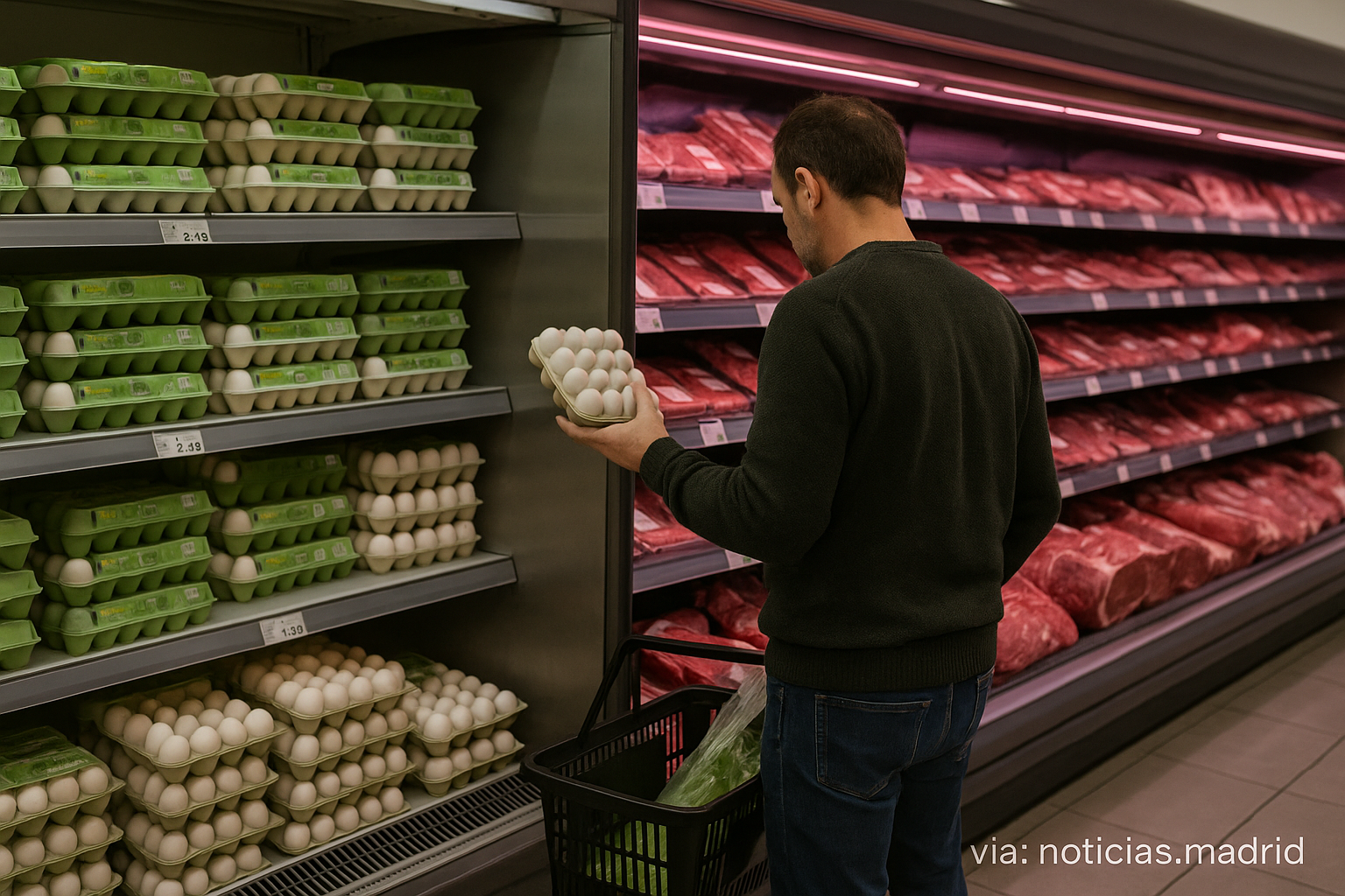 El incremento de precios en huevos y carne de vacuno impulsa la inflación al alza