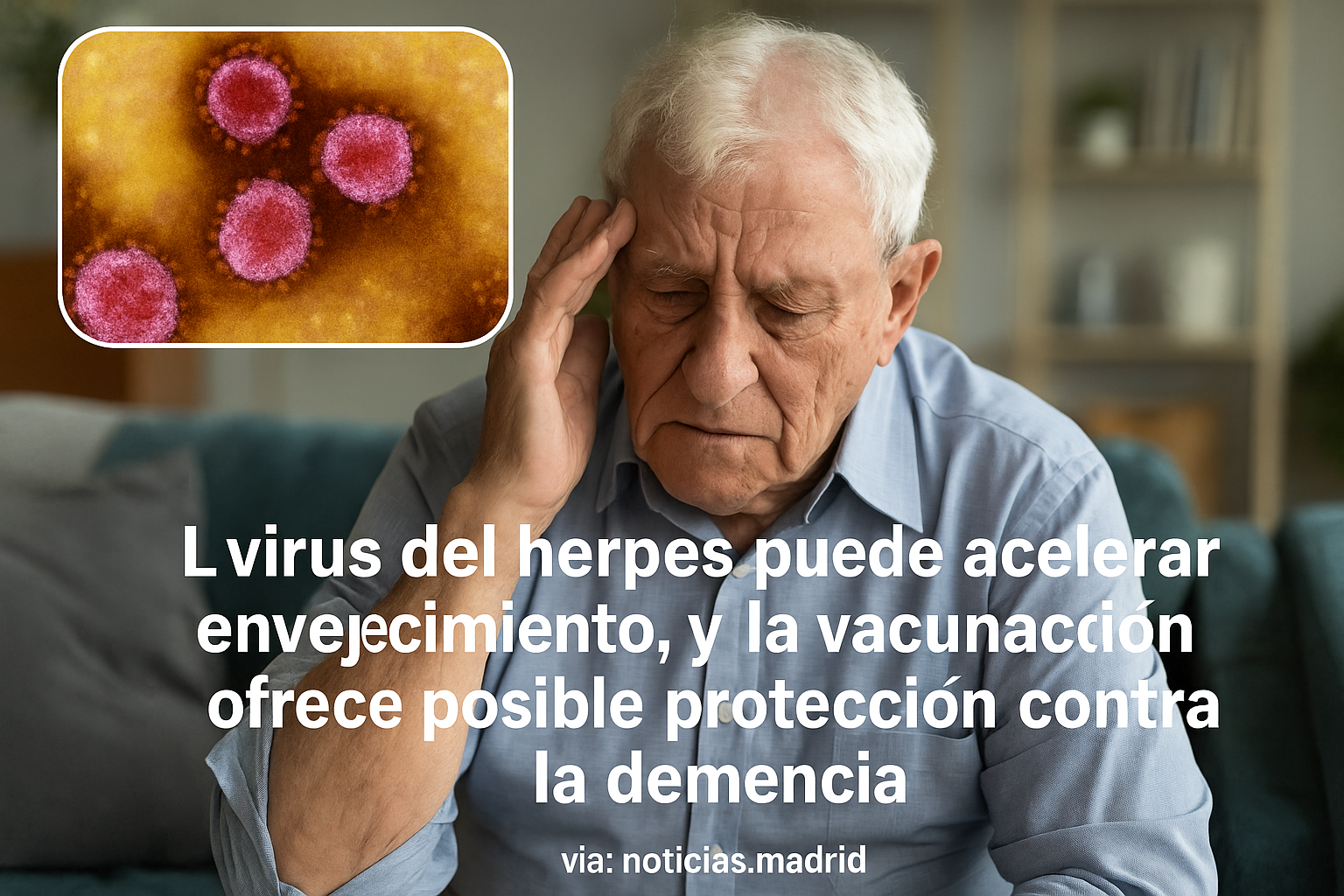 El virus del herpes puede acelerar el envejecimiento, y la vacunación ofrece una posible protección contra la demencia