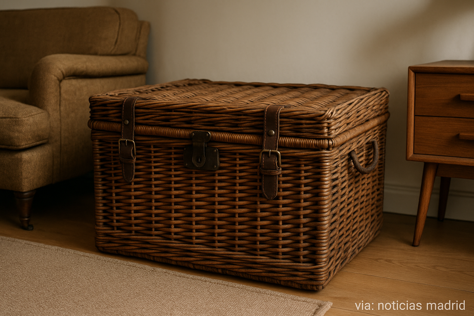 Estilo Retro en tu Hogar: Cesta de Almacenaje Vintage para Sala y Dormitorio