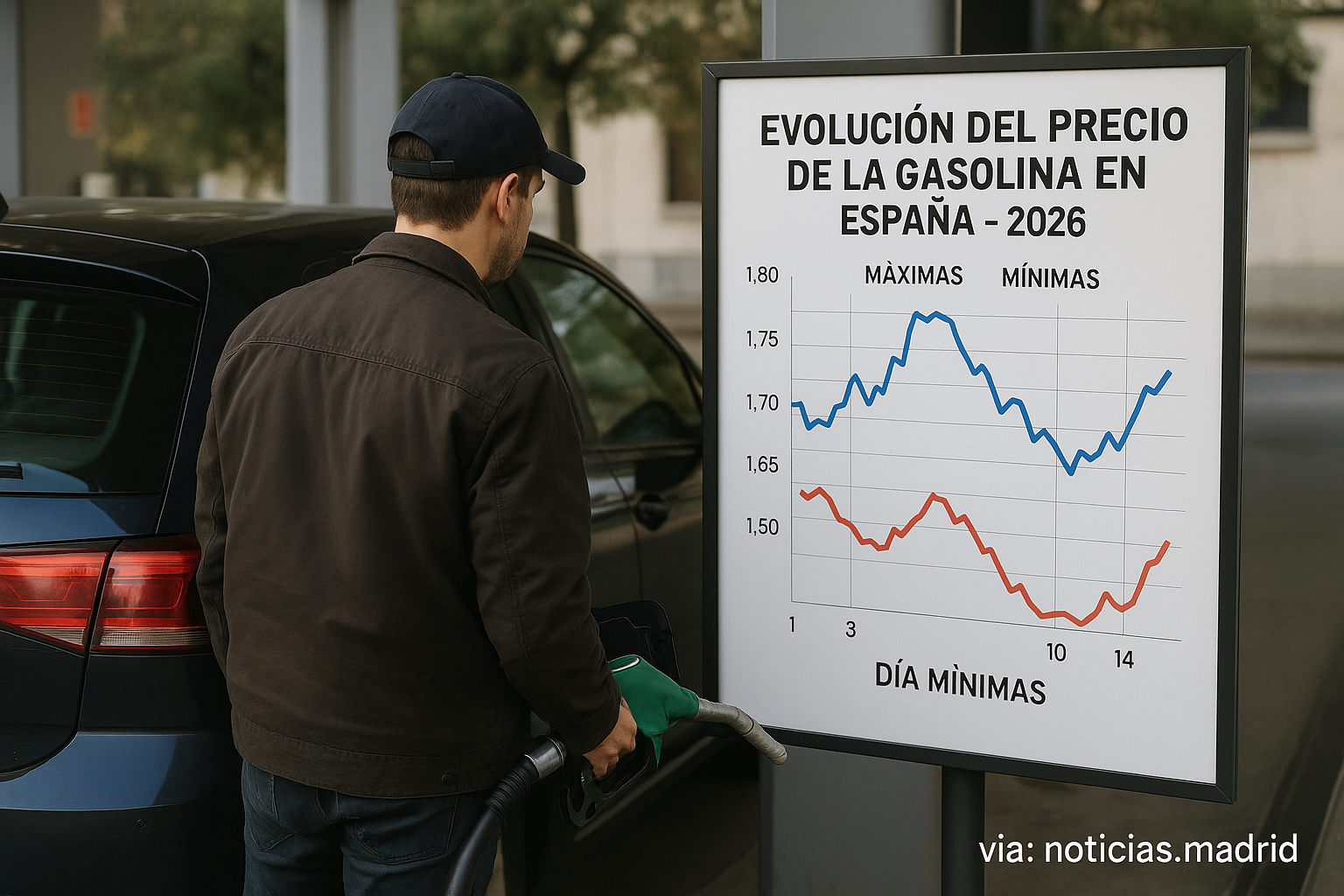 Evolución del Precio de la Gasolina en España en 2026: Tarifas Máximas y Mínimas del Día