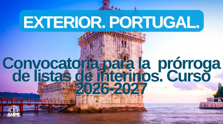Extensión de Listas de Interinos en Portugal para el Curso 2026-2027